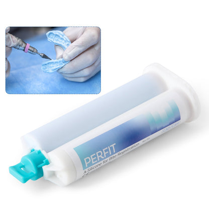 Dental Bite Registration Material Fast Set 2 Cartridges Of 50ML Mixing Tips