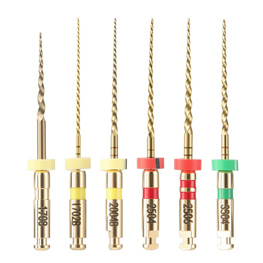 AZDENT Dental Series E Heat-Activated Rotary Endo Files #17-#35 21mm 6pcs/Pack - azdentall.com