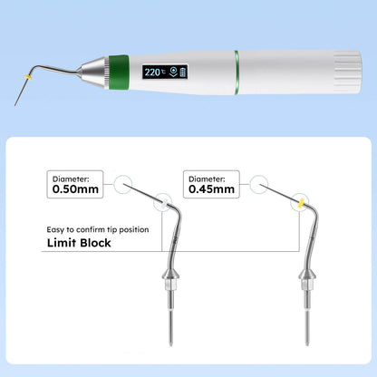 Dental Endo Gutta Percha Obturation System Endo Heated Pen with 2 Heating Tips - azdentall.com