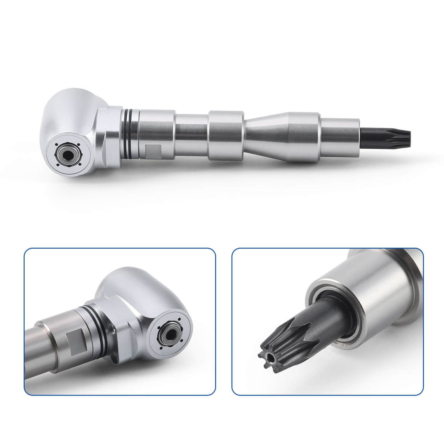 AZDENT Dental 1:5 Fiber Optic Electric Contra Angle Handpiece Internal Four Way Spray Removable Design - azdentall.com