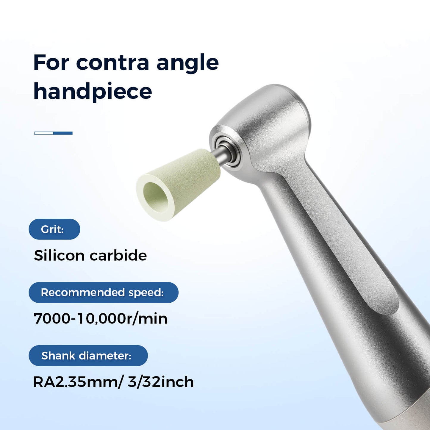 Dental Composite Silicone Polishing Kit RA2.35mm Medium and Fine 8Pcs/Box - azdentall.com
