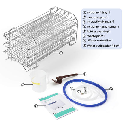 Dental 22L Class N Autoclave Steam Sterilizer LCD Table Top Dry Function - azdentall.com