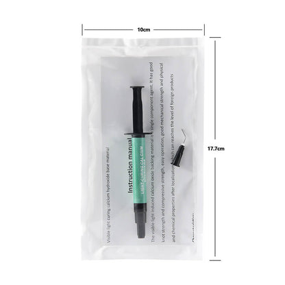 Dental Light Cure Radiopaque Calcium Hydroxide Paste Syringe 2.5g Cavity Liner Pulp Capping - azdentall.com