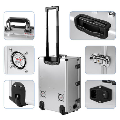 Dental Portable Mobile Delivery Unit System Built-in Air Compressor Strong Suction 4 Hole - azdentall.com