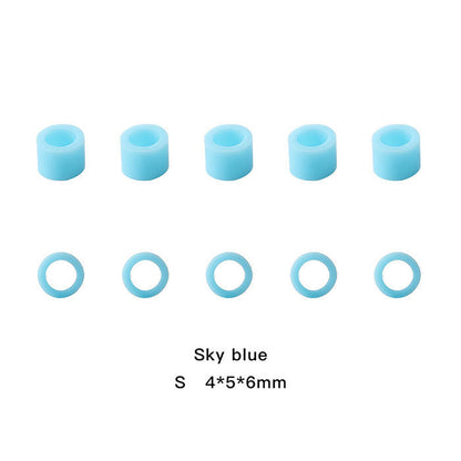 Dental Color Code Rings Universal Silicone Autoclavable S Sky blue 100pcs/Box - azdentall.com