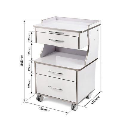Dental G15 Mobile Cabinet Cart with Three Drawers - azdentall.com