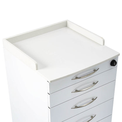 Dental C05A Quartz and Stainless Steel Four Drawer Mobile Cabinet & Two Instrument Tray - azdentall.com
