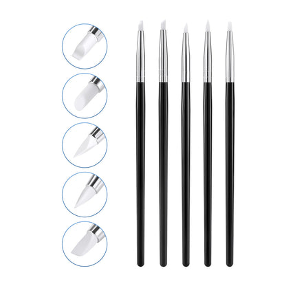Dental Porcelain Brush Pen Composite Cement Porcelain Silicone Shaping Smoothing Removing 5pcs/Bag - azdentall.com