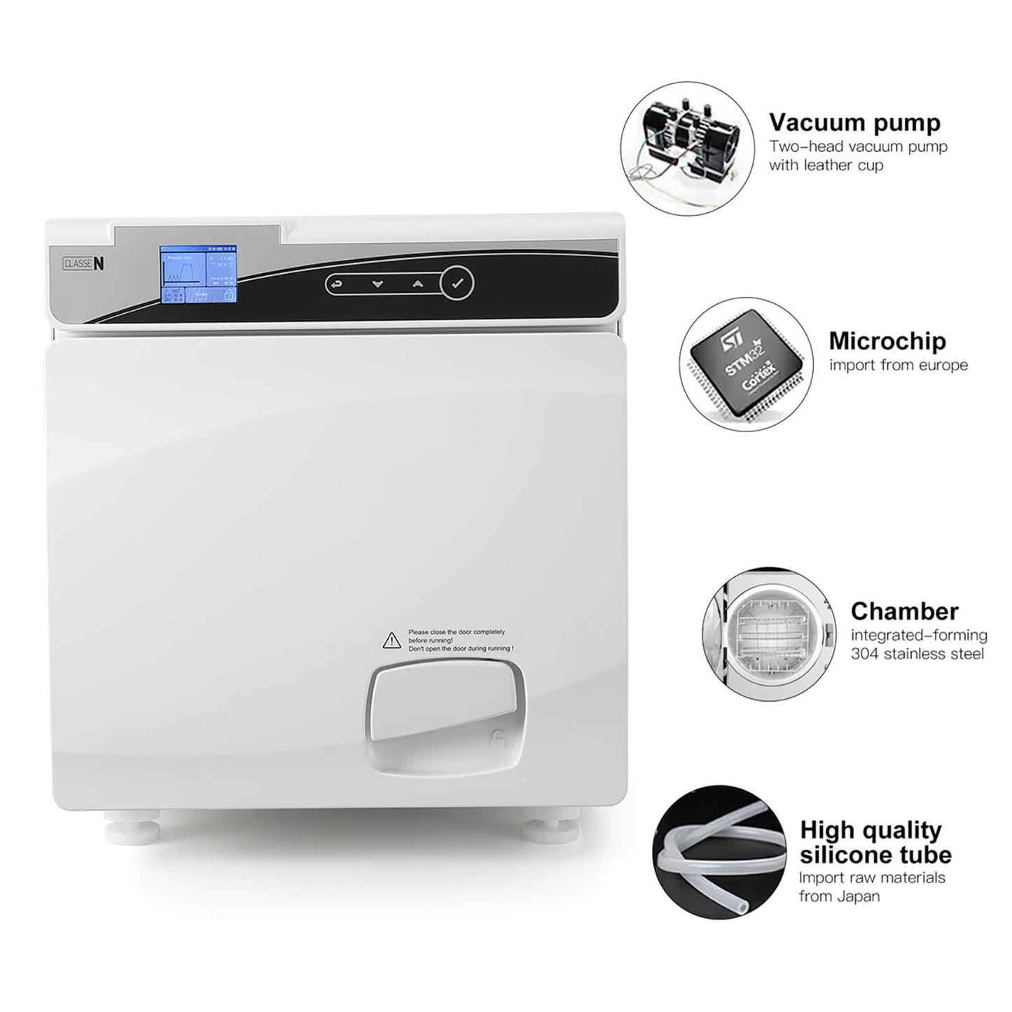 Dental 22L Class N Autoclave Steam Sterilizer LCD Table Top Dry Function - azdentall.com