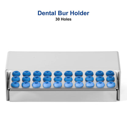 Dental Burs Holder Block Stainless Steel Disinfection Box 30 Holes - azdentall.com