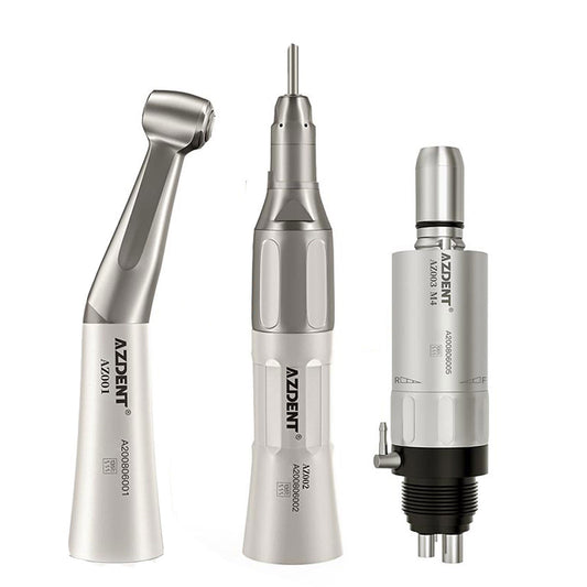 AZDENT Low Speed Handpiece & Air Motor Set With External Water Spray 2/4 Hole