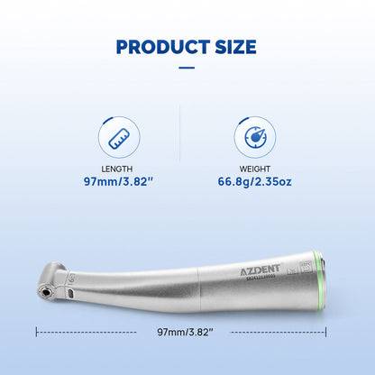 AZDENT Dental Mini 16:1 Fiber Optic Contra Angle Low Speed Handpiece - azdentall.com