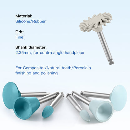 Dental Composite Polishing Kit RA 2.35MM Finishing Polishers for Contra Angle 14pcs/Box  - azdentall.com