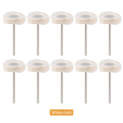 Dental Polishing Brush White Cloth 10pcs/Pack - azdentall.com