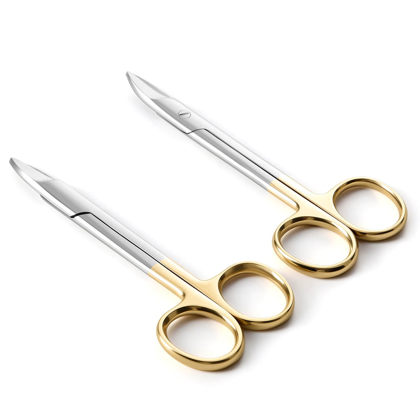 Dental Crown Scissors Gold Handle Straight/Curved Tip - azdentall.com