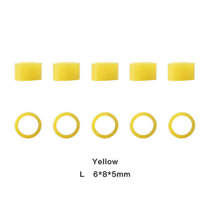 Dental Color Code Rings Universal Silicone Autoclavable L Yellow 100pcs/Box - azdentall.com