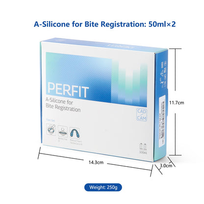 Dental Bite Registration Material Fast Set 2 Cartridges Of 50ML Mixing Tips