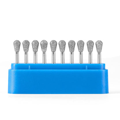 AZDENT Dental Diamond Burs FG Cutting Zirconia Ceramic Round End Inverted Cone for High Speed Handpiece Z237-032M 10pcs/Box - azdentall.com