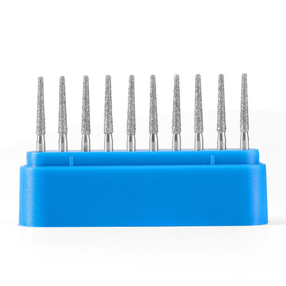 AZDENT Dental Diamond Burs FG Cutting Zirconia Ceramic Flat End Taper for High Speed Handpiece Z173-016M 10pcs/Box - azdentall.com