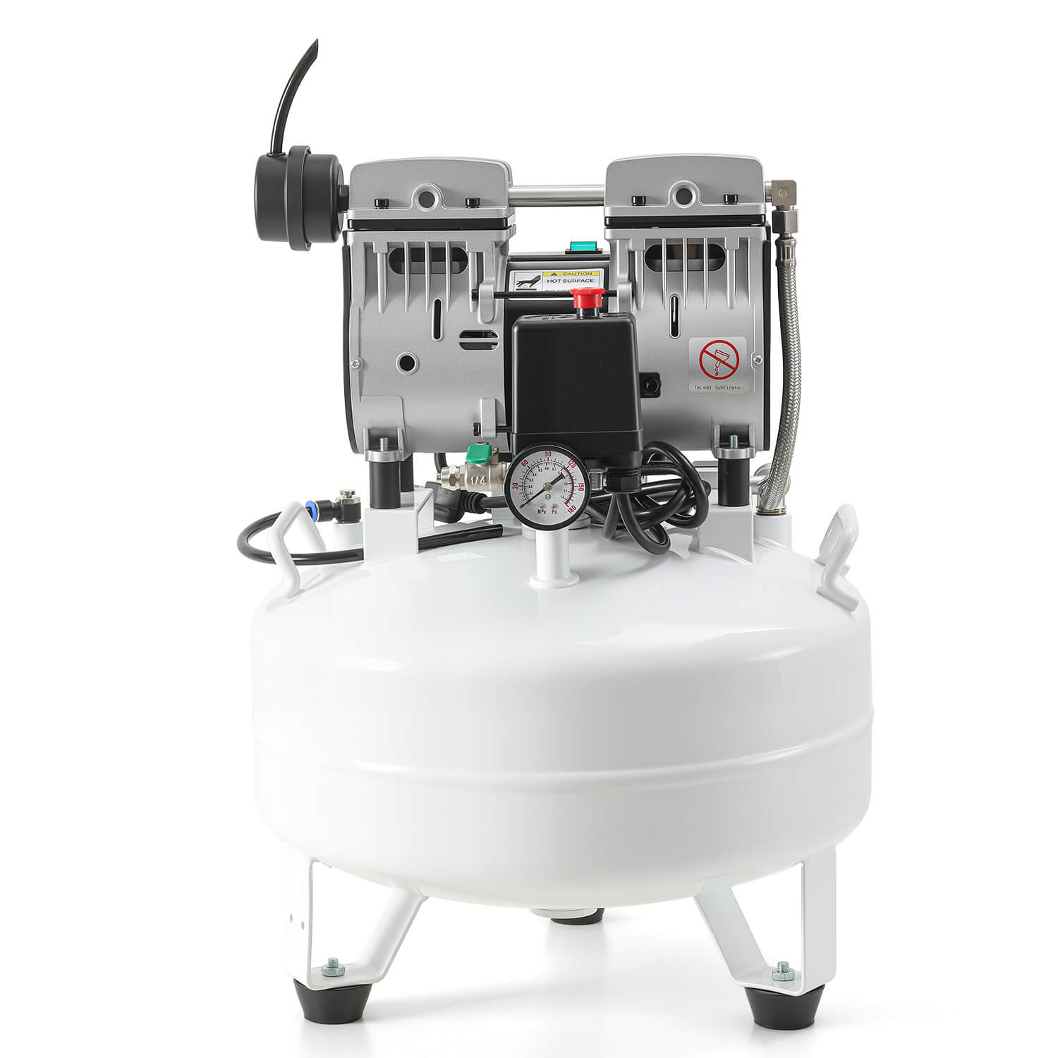 Dental Silent Oil Free Air Compressor 24L 600W 118L/min for 1PC Dental Chair - azdentall.com