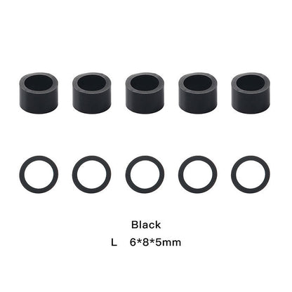 Dental Color Code Rings Universal Silicone Autoclavable L Black 100pcs/Box - azdentall.com
