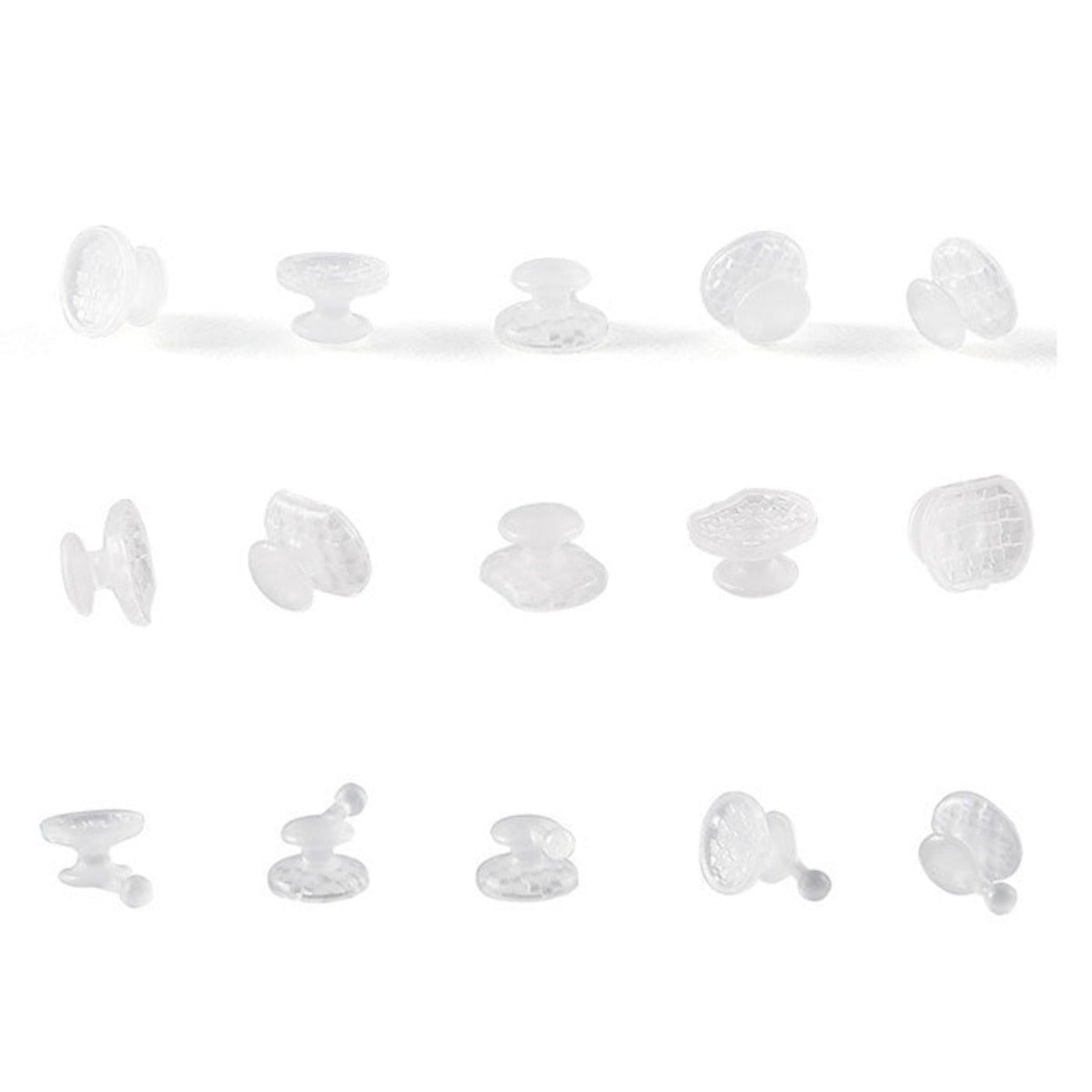 AZDENT Dental Lingual Button Bondable Composite Clear Ceramic Round/Rectangular Base 10Pcs/Bag - azdentall.com
