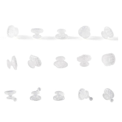 AZDENT Dental Lingual Button Bondable Composite Clear Ceramic Round/Rectangular Base 10Pcs/Bag - azdentall.com