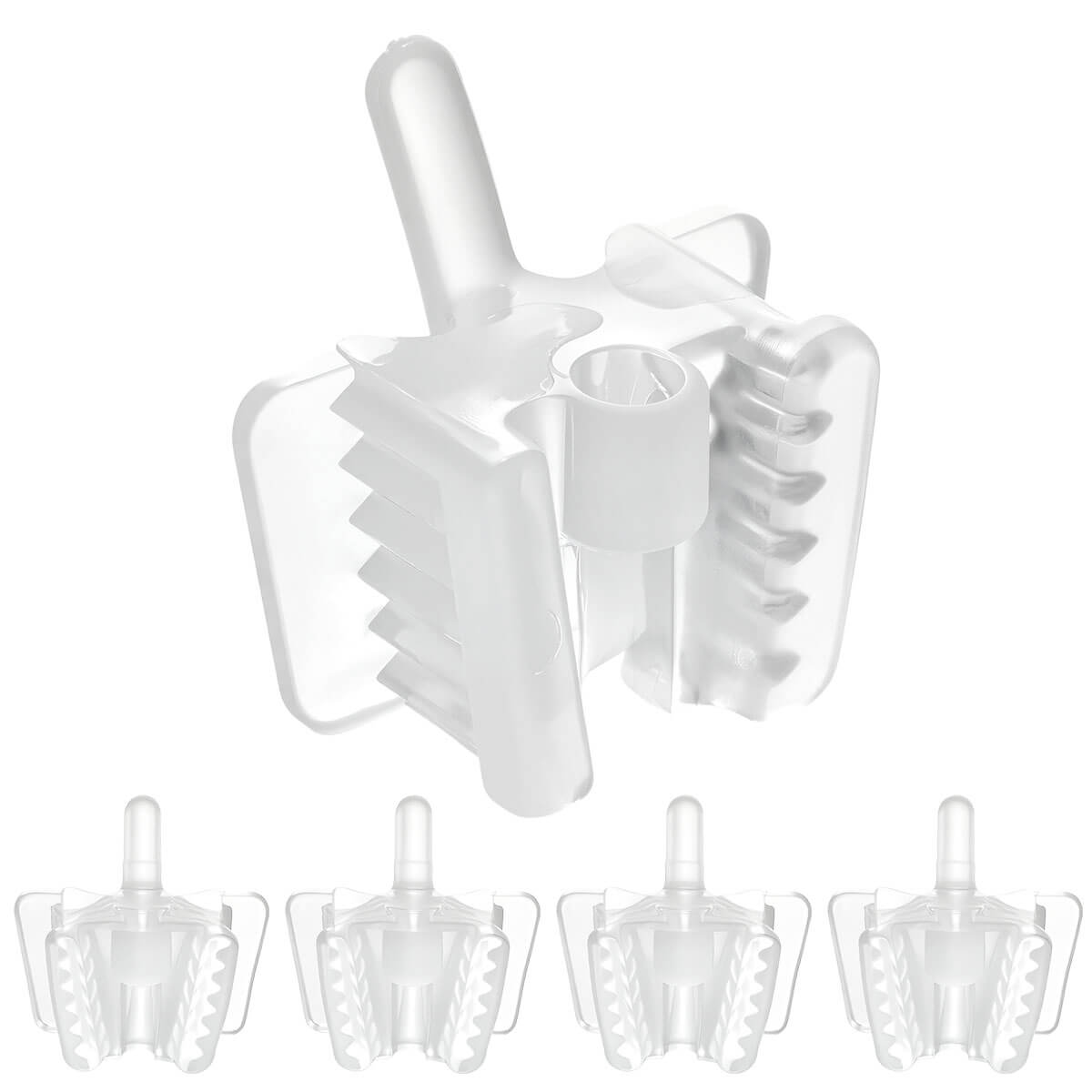 Dental Bite Block Occlusal Pad with Saliva Ejector Hole Clear Small/Large 5pcs/Pack - azdentall.com