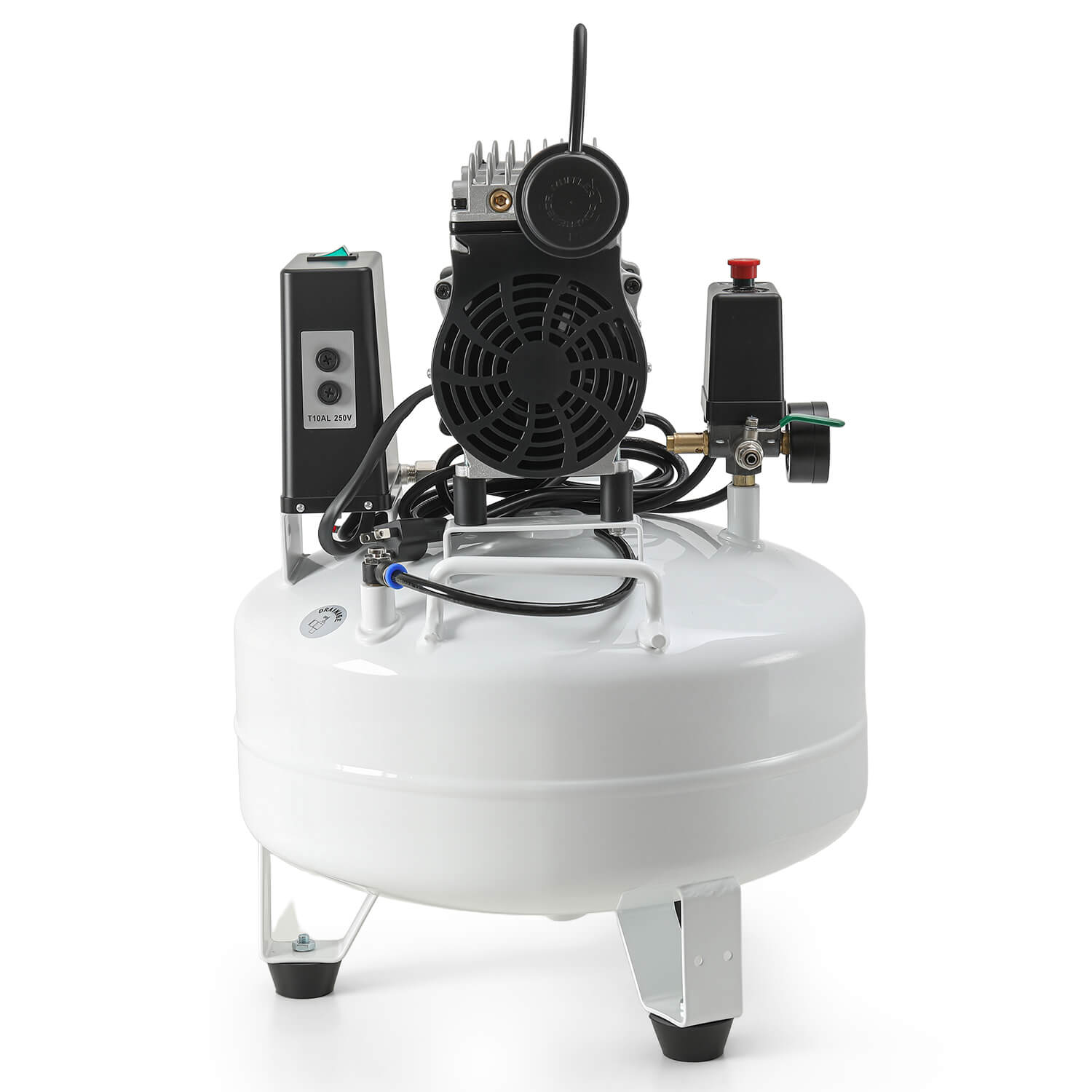 Dental Silent Oil Free Air Compressor 24L 600W 118L/min for 1PC Dental Chair - azdentall.com