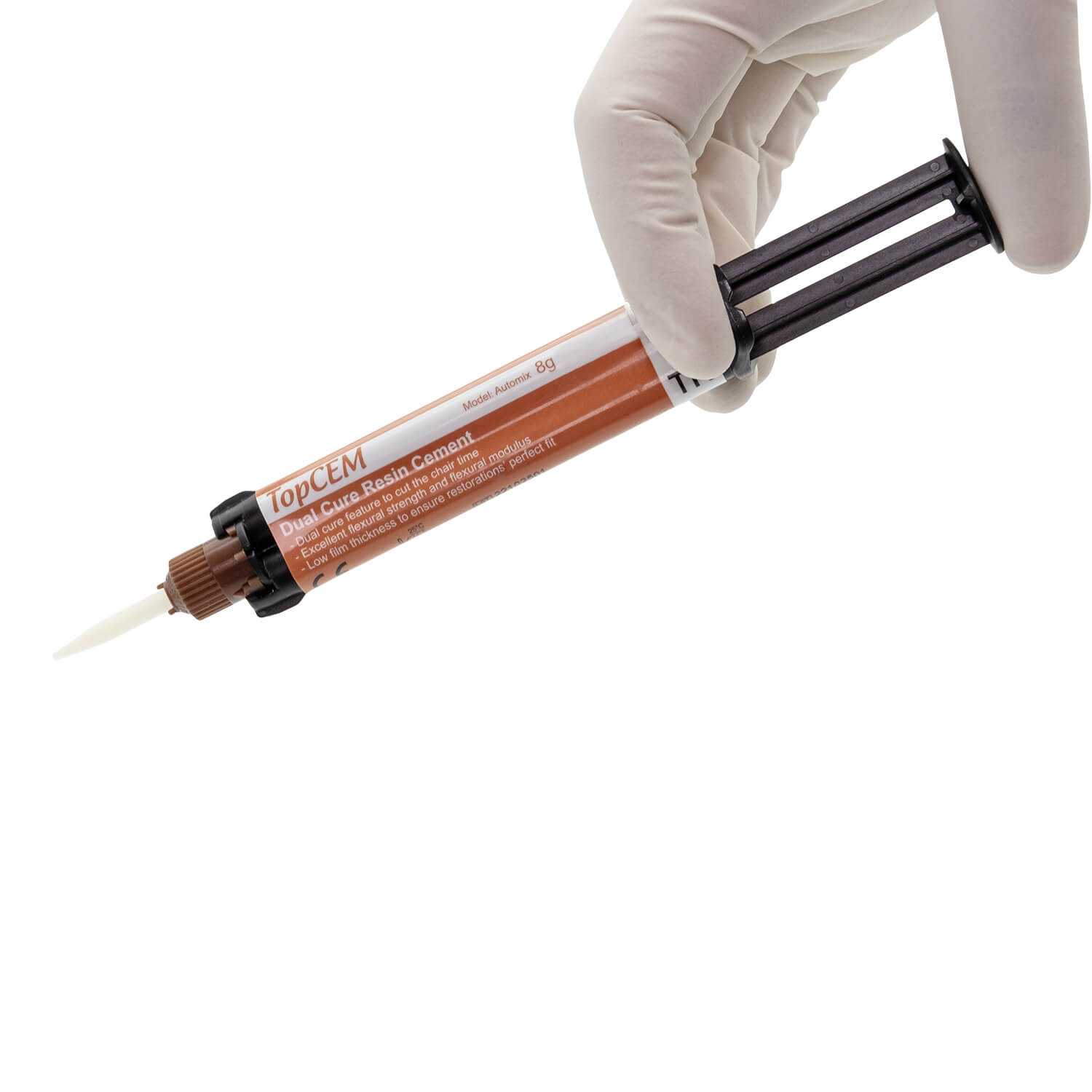 TopCEM Dual Cure Resin Cement Light Cure Self Cure 8gm Automix Syringe A1 A2 TR Shade - azdentall.com