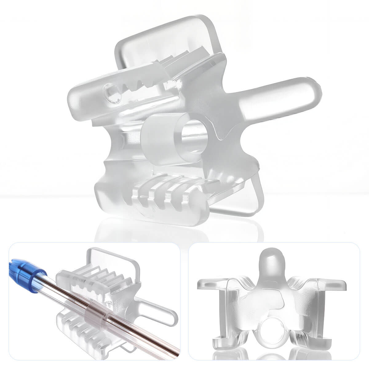 Dental Bite Block Occlusal Pad with Saliva Ejector Hole Clear Small/Large 5pcs/Pack - azdentall.com