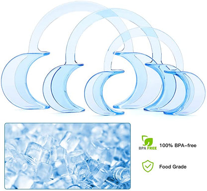 AZDENT Dental Cheek Retractors Mouth Opener Transparent C Shape S/M/L 10Pcs - azdentall.com