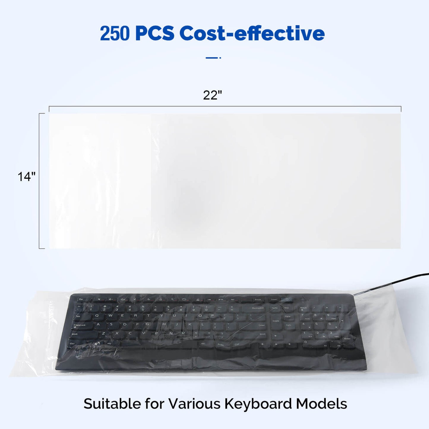 Disposable Computer Keyboard Cover 22"x13.78"x2c 250pcs/Box - azdentall.com