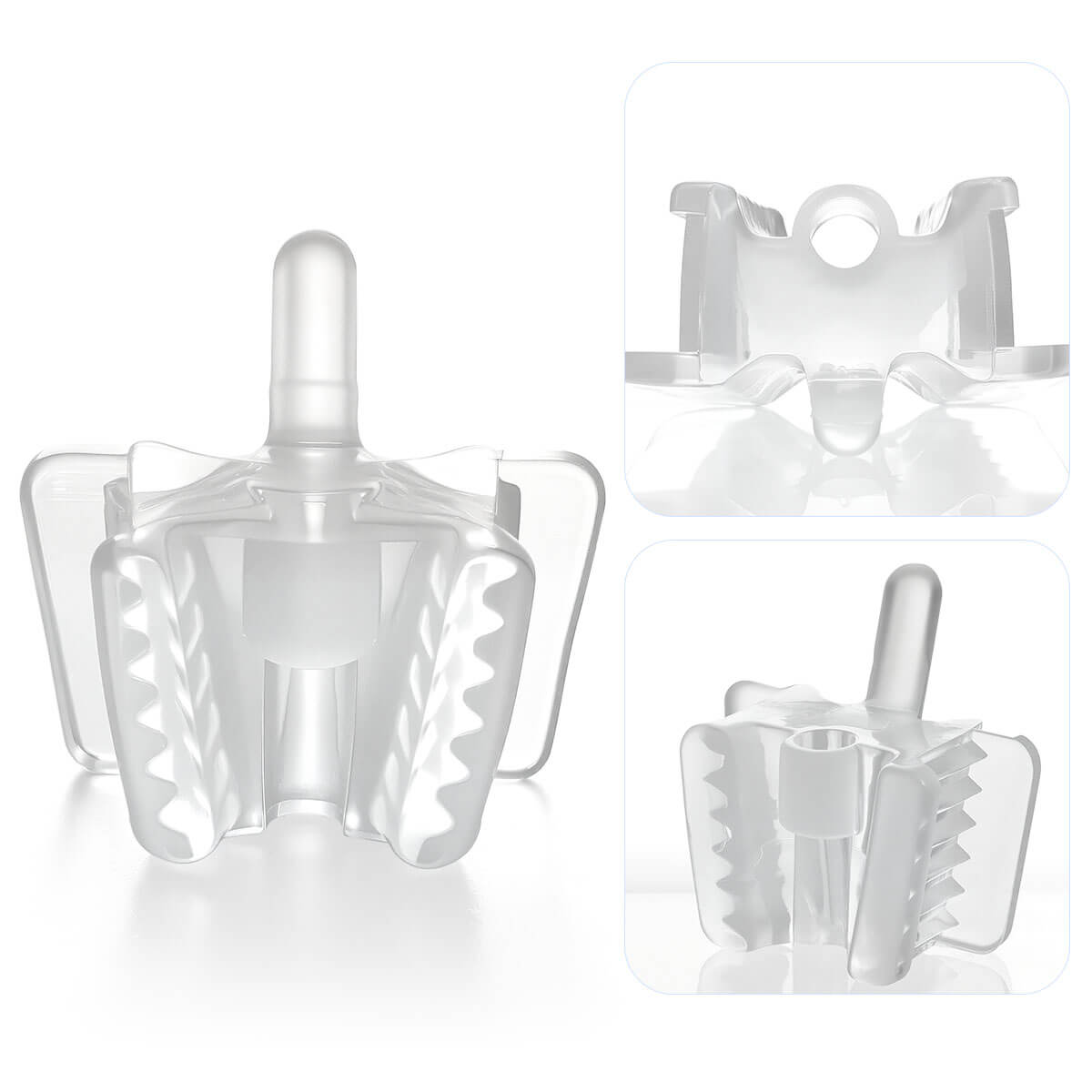 Dental Bite Block Occlusal Pad with Saliva Ejector Hole Clear Small/Large 5pcs/Pack - azdentall.com