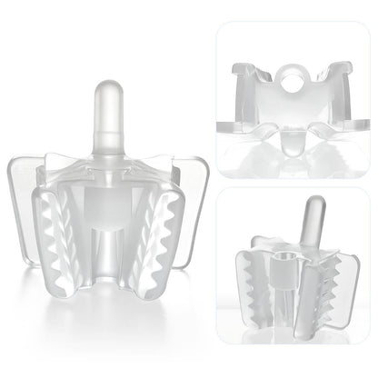 Dental Bite Block Occlusal Pad with Saliva Ejector Hole Clear Small/Large 5pcs/Pack - azdentall.com