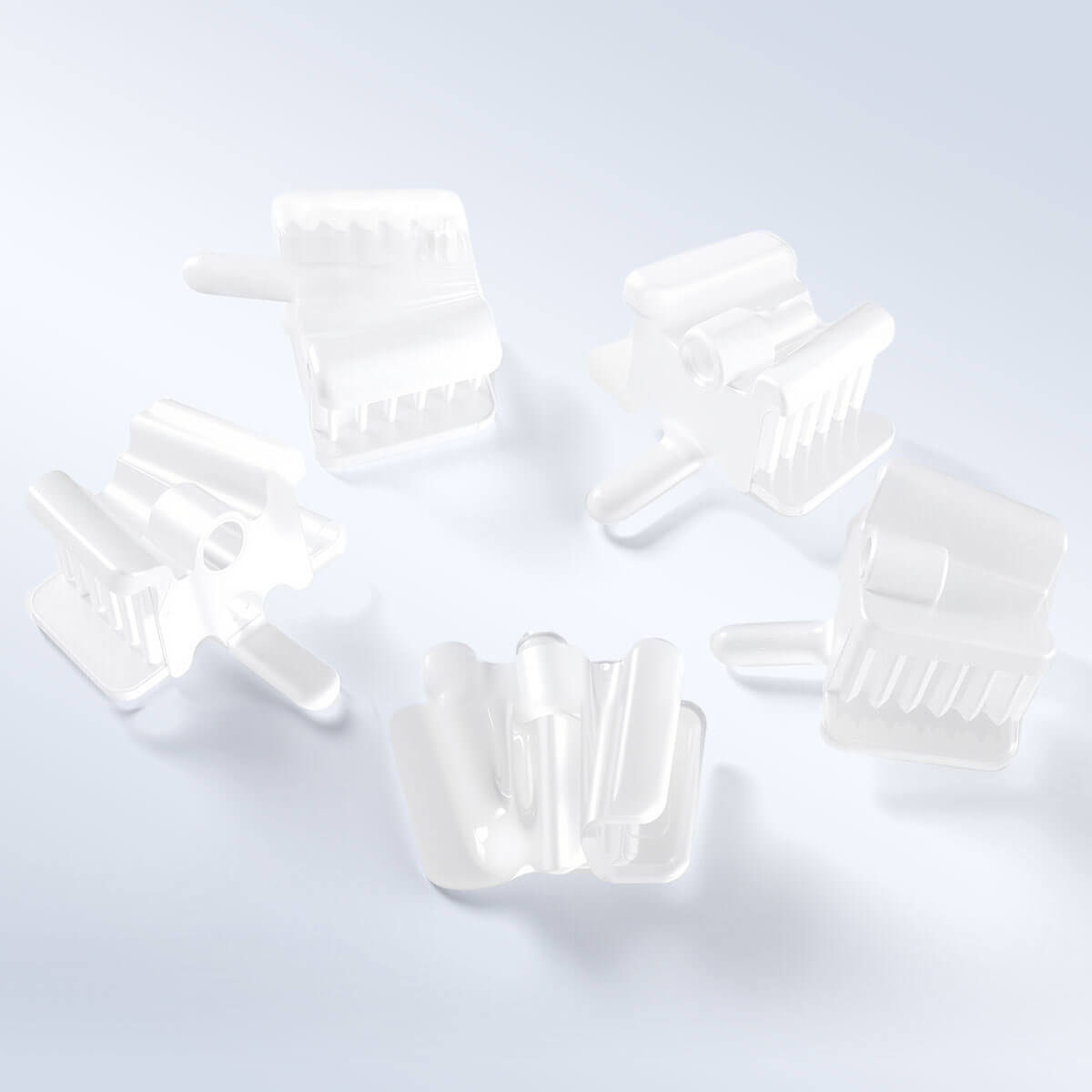 Dental Bite Block Occlusal Pad with Saliva Ejector Hole Clear Small/Large 5pcs/Pack - azdentall.com