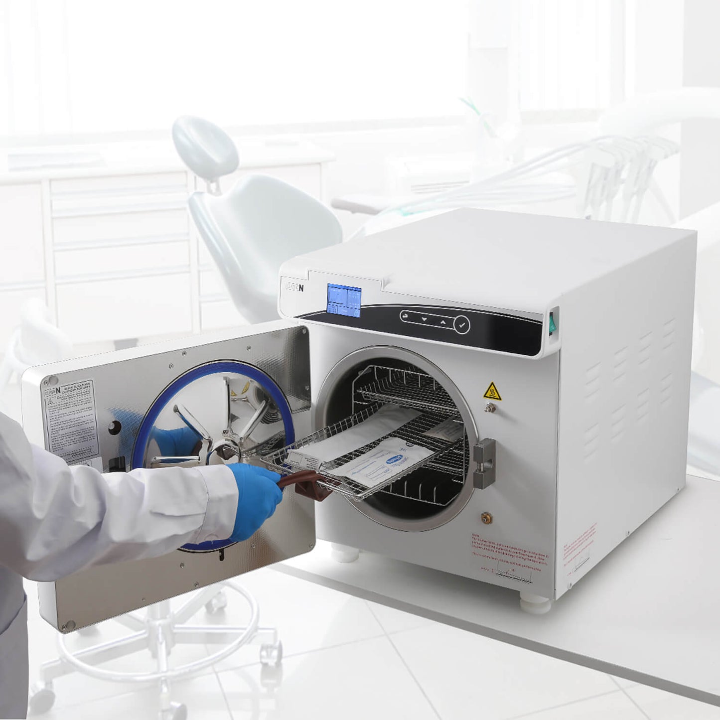 Dental 22L Class N Autoclave Steam Sterilizer LCD Table Top Dry Function - azdentall.com