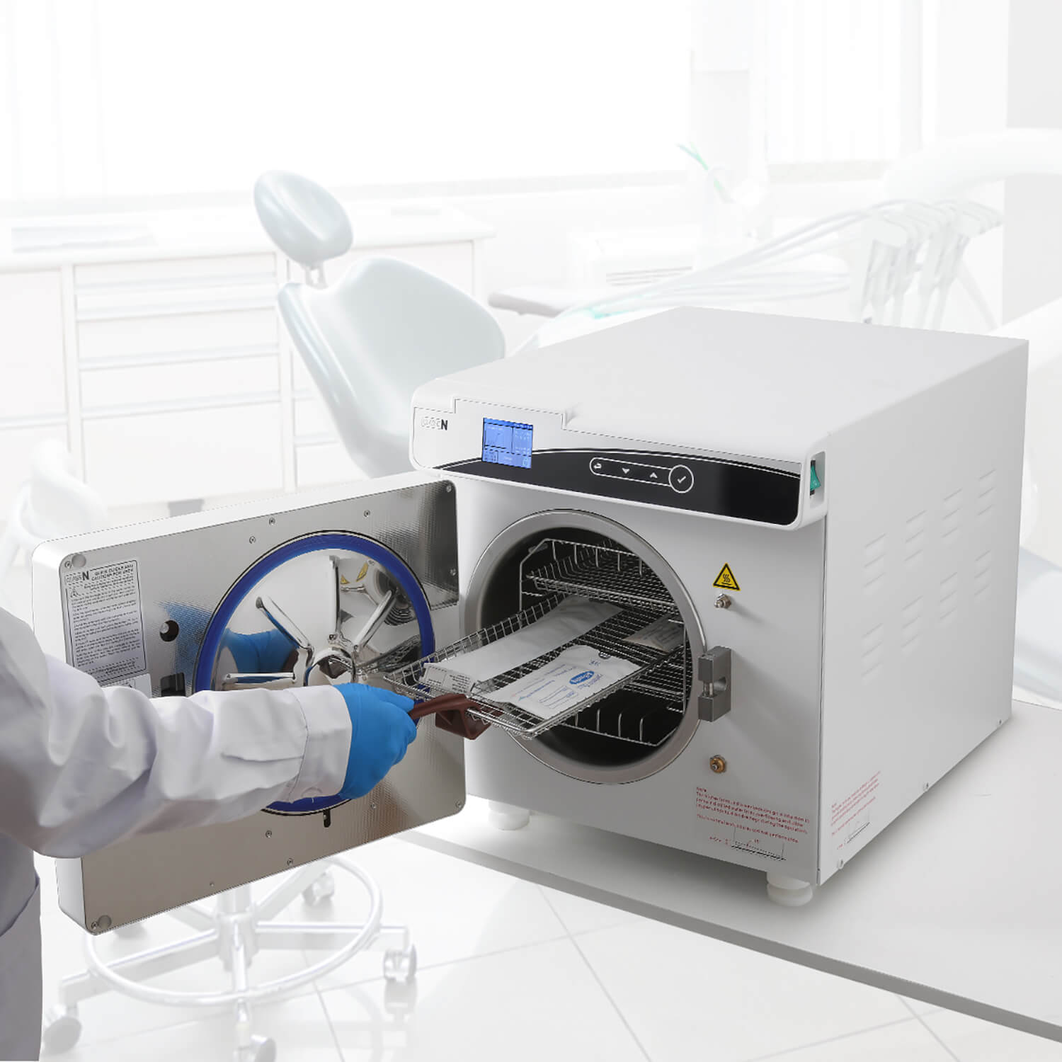 Dental 22L Class N Autoclave Steam Sterilizer LCD Table Top Dry Function - azdentall.com