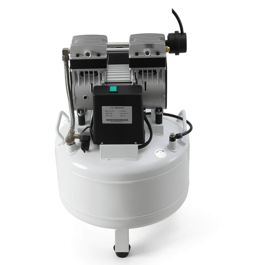 Dental Silent Oil Free Air Compressor 40L 800W Dual-Pressure Display for 2PCS Dental Chair - azdentall.com