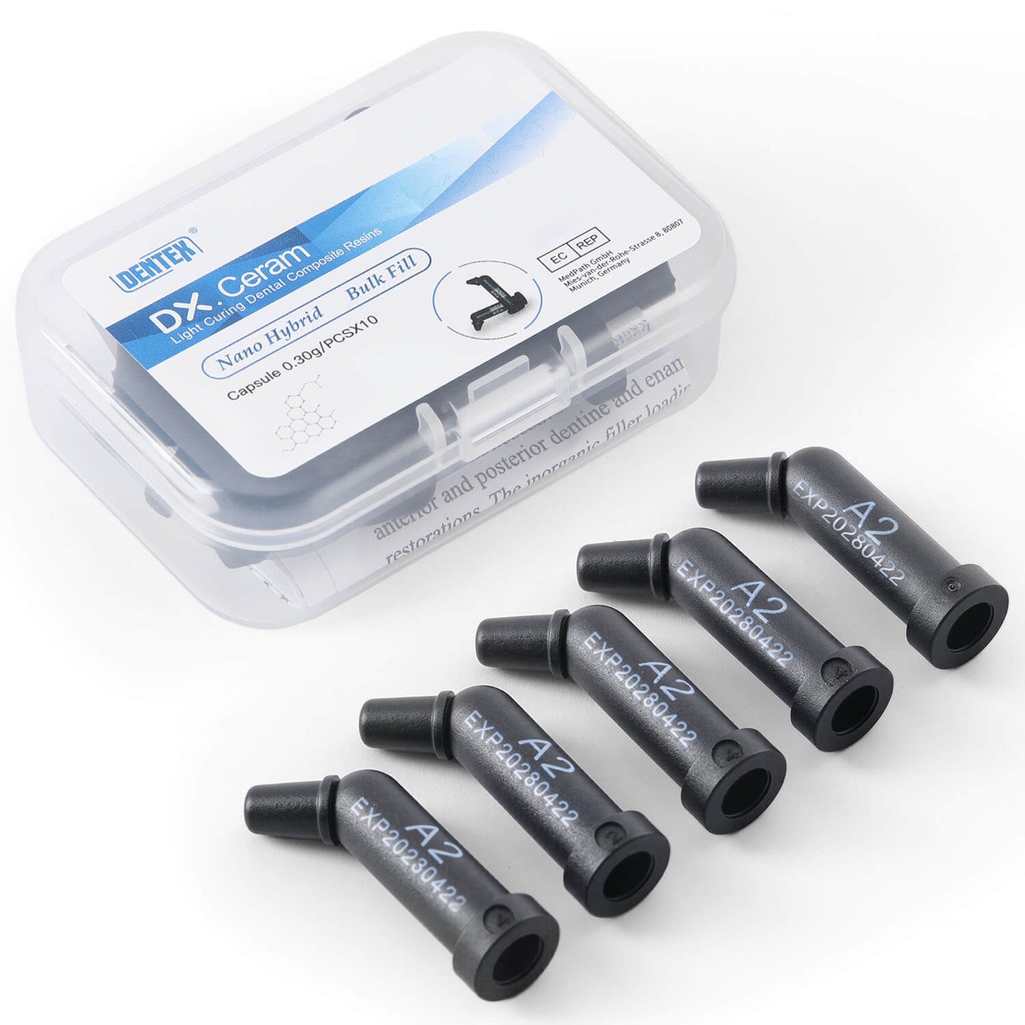 Dental Nano-Ceramic Composite Resin Light Cure Capsule A1/A2/A3/A3.5 0.3gx10 capsule/Box - azdentall.com