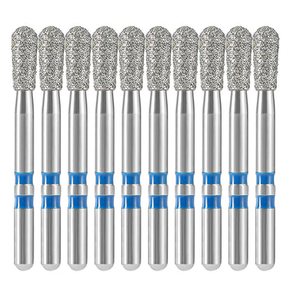 AZDENT Dental Diamond Burs FG Cutting Zirconia Ceramic Round End Inverted Cone for High Speed Handpiece Z237-021M 10pcs/Box - azdentall.com
