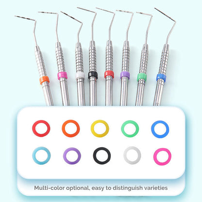 Dental Color Code Rings Universal Silicone Autoclavable 10 Colors 100pcs/Box - azdentall.com