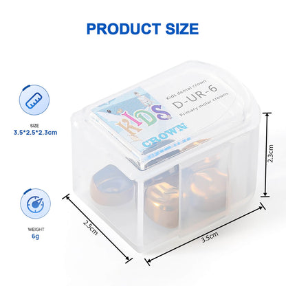 48 Sizes Dental Gold Primary Molar Kids Crown Stainless Steel Preformed Temporary Crowns 5pcs/Box - azdentall.com