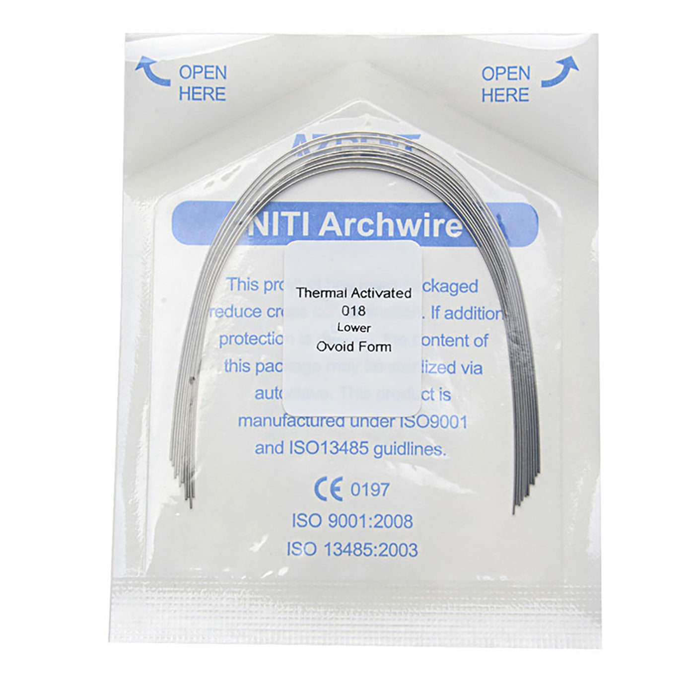 AZDENT Thermal Active NiTi Arch Wire Ovoid Form Round 10pcs/Pack