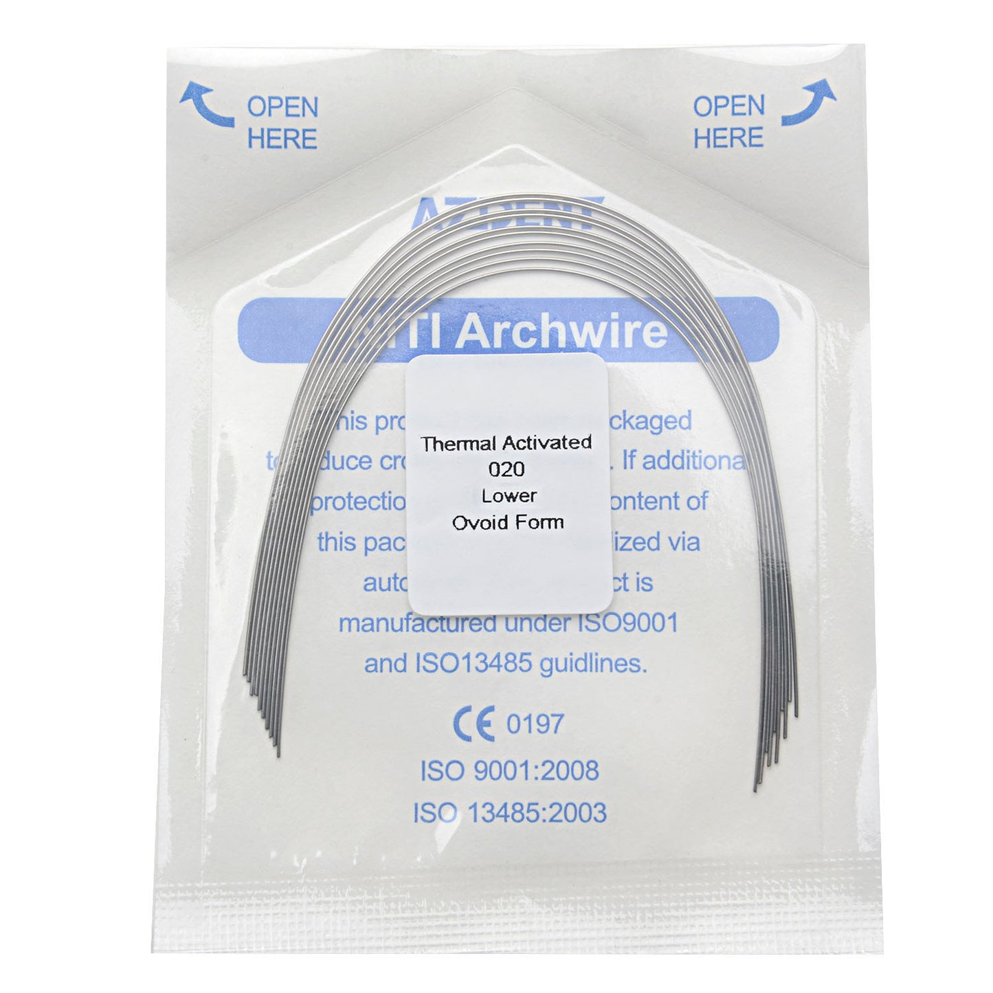 AZDENT Thermal Active NiTi Arch Wire Ovoid Form Round 10pcs/Pack