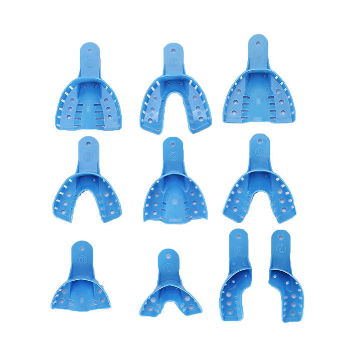 Dental Impression Trays Kit Autoclavable Perforated Plastic All Sizes 10Pcs/Pack - azdentall.com