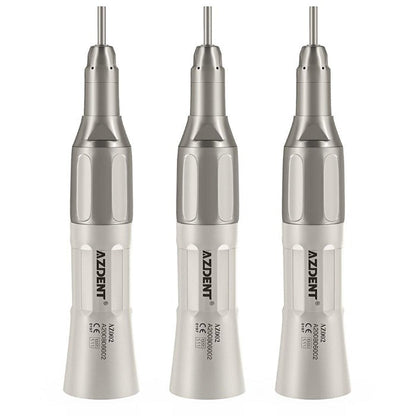 3pcs AZDENT 1:1 Slow Speed Straight Nose Cone Handpiece With External Water Spray - azdentall.com