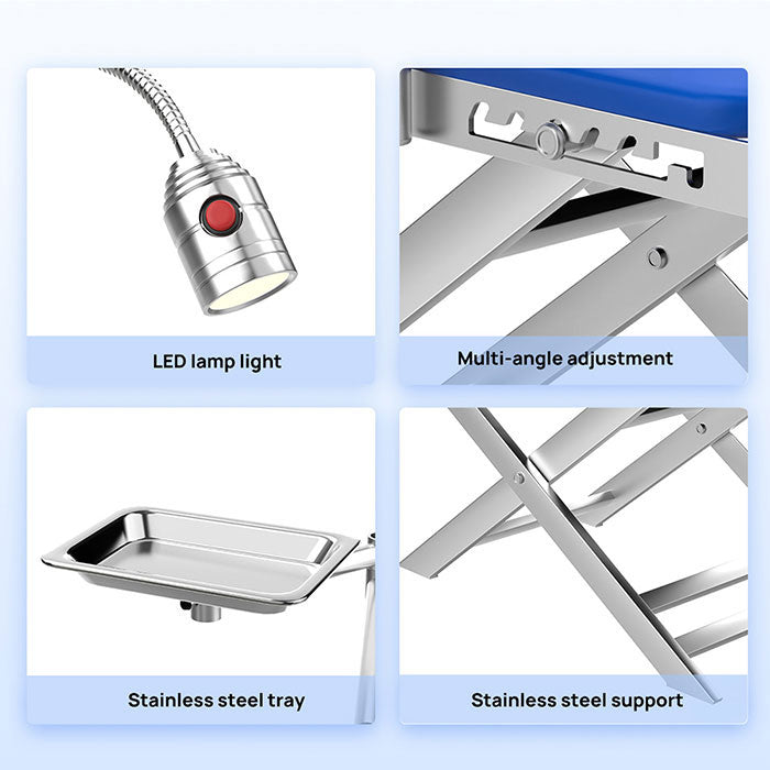 Dental Portable Mobile Adjustable Chair Air Turbine Unit With LED Light Rotatable Spittoon 4 Hole - azdentall.com