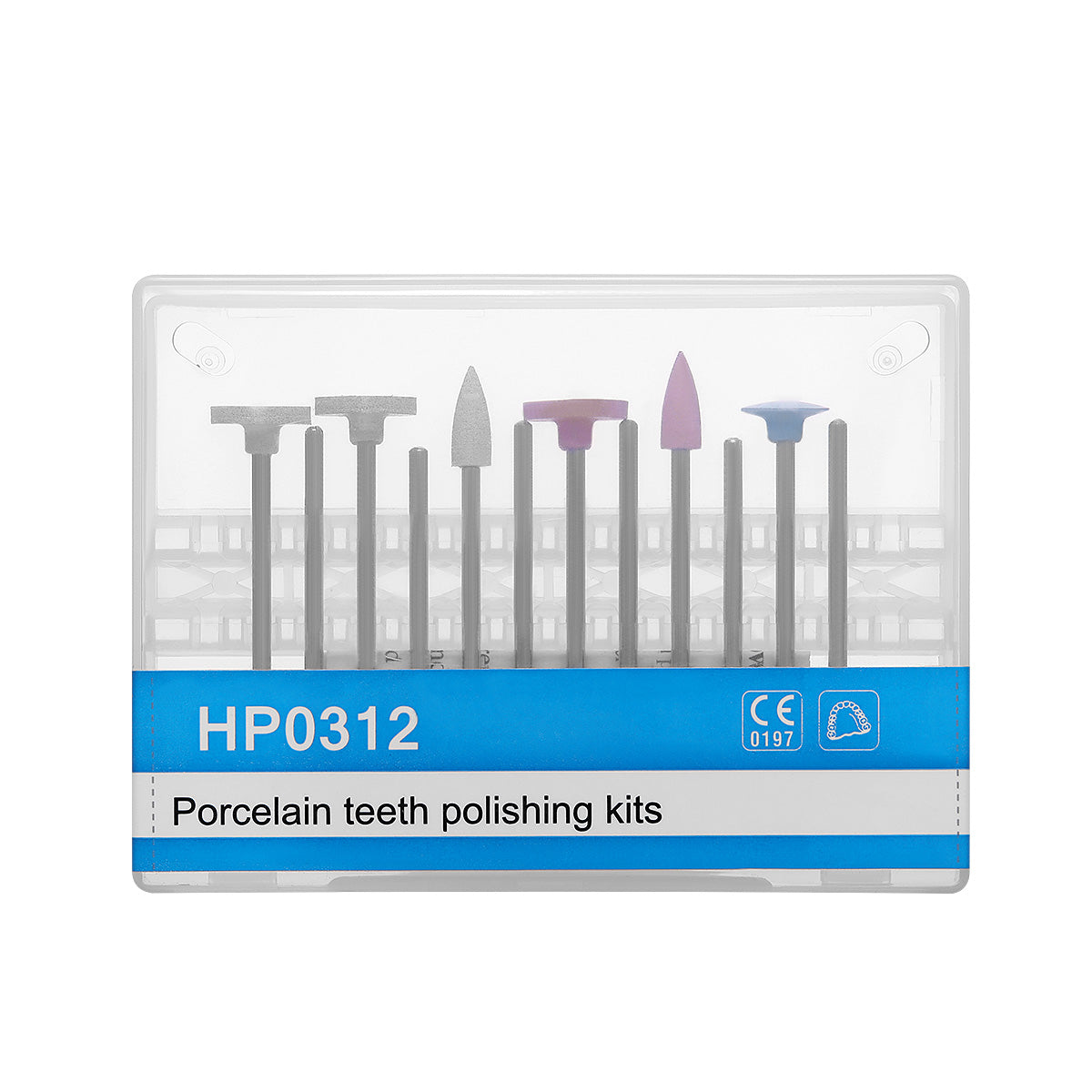 Dental Porcelain Teeth Polishing Kits HP 0312 for Low Speed Handpiece 12pcs/Kit