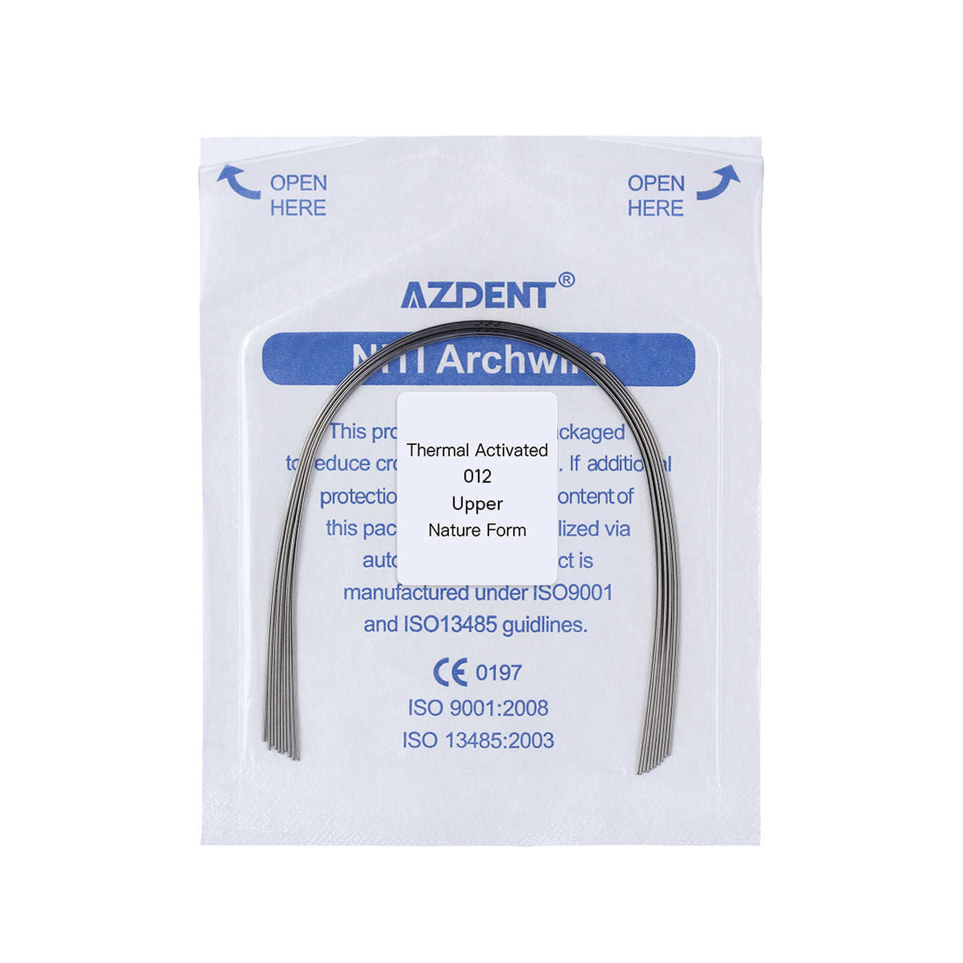 AZDENT Thermal Active NiTi Archwire Round Natural Full Size 10pcs/Pack -azdentall.com